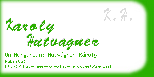 karoly hutvagner business card