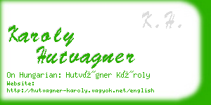 karoly hutvagner business card